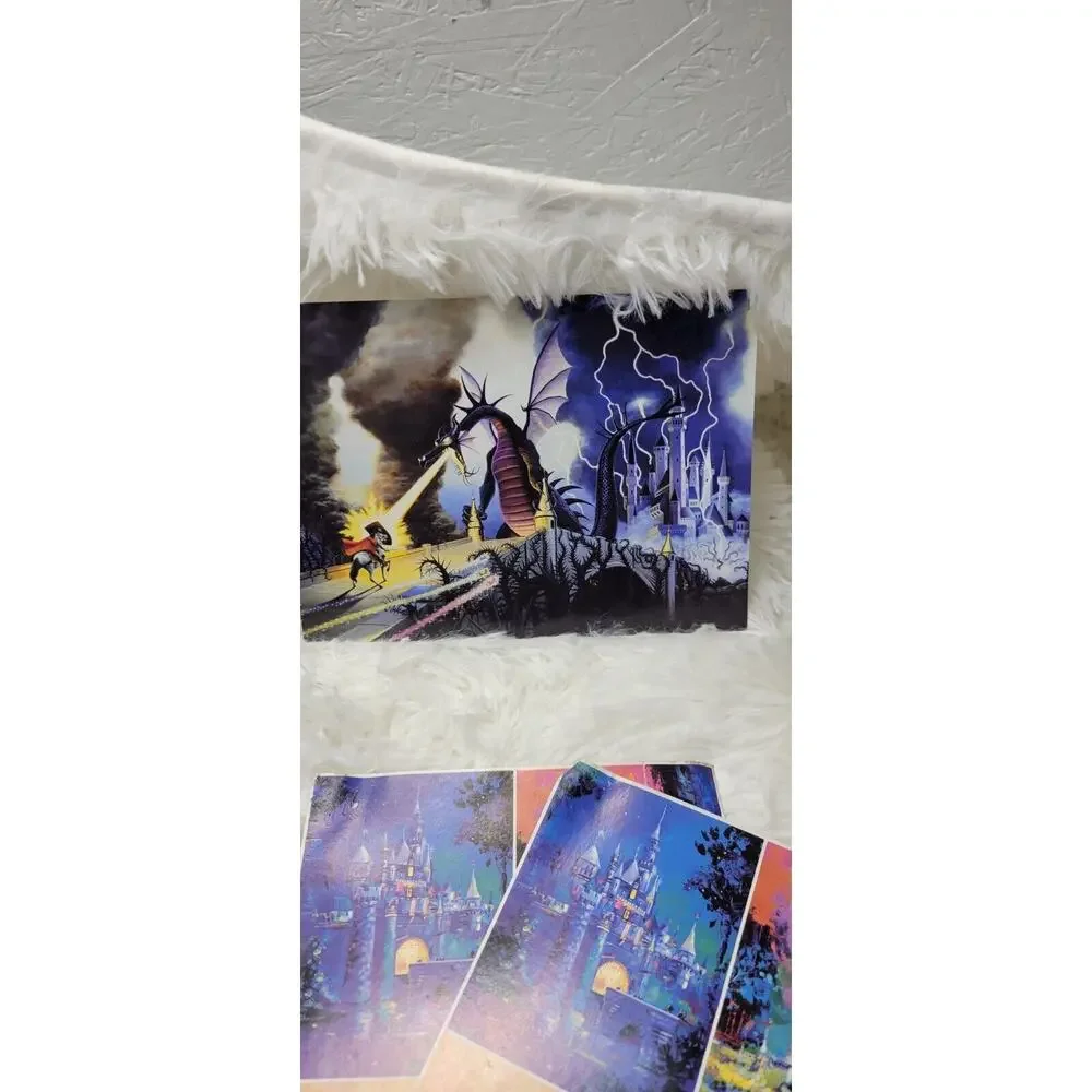 Vintage Disney Lot of 5 Postcards Maleficent Snow White Disney Castles READ - Picture 5 of 14